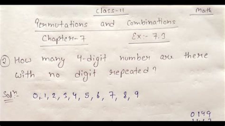 How many combinations are there in a 9 digit number?