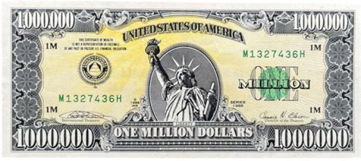 Is there any 1 million dollar note?
