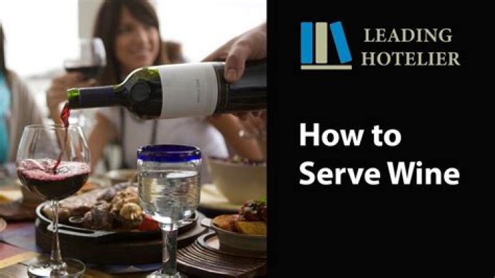 What are the steps of serving wine to the guest?